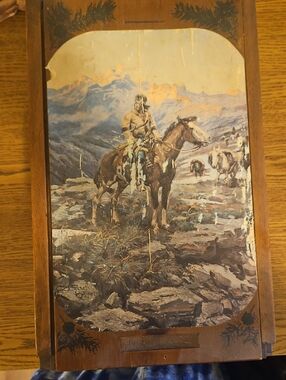 Vintage Hi Country Beef Jerky Montana Wooden Sliding Box